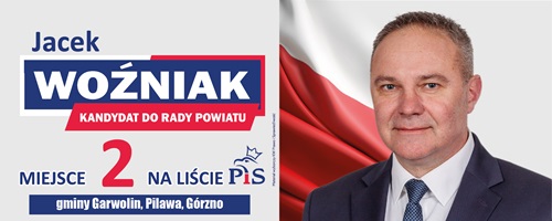 Ł. Sz. - Woźniak Jacek - baner wyborczy 23-30 marca 2024